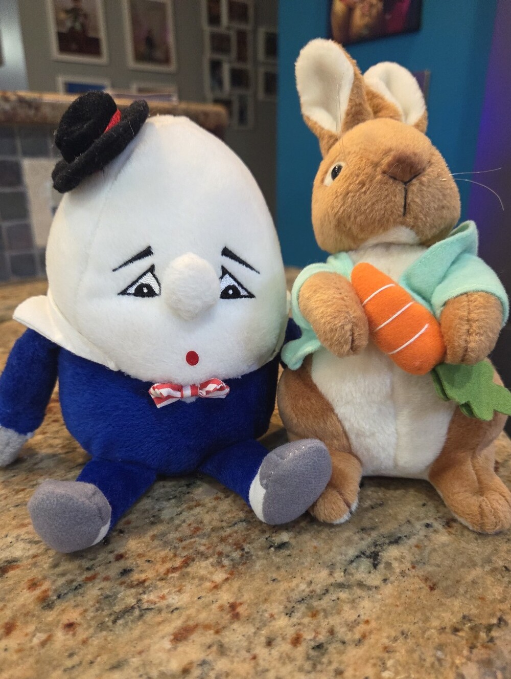 Set Of 2 CVS Stuffins Peter Cottontail Humpty Plush Fairy Tale Friends vintage